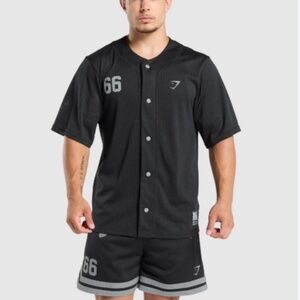 Gymshark Varsity Jersey 3 (Black, White, & Soft Purple)